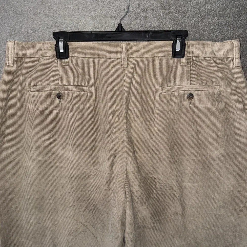 Haggar Corduroy Pants Mens 40x31 (Tag 42) Tan Expandable Waist WPL 386 - Picture 6 of 12